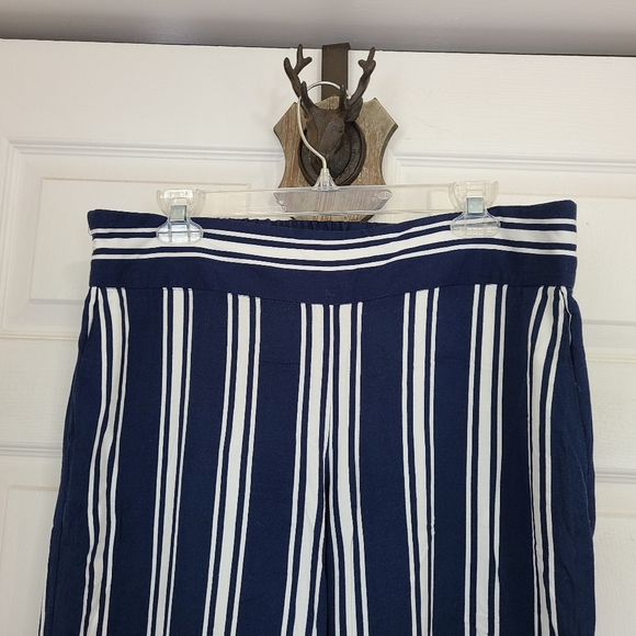 Adrienne Vittadina Woman's Boho Style Pants, Size: 10, Color: Blue and White - Picture 6 of 12